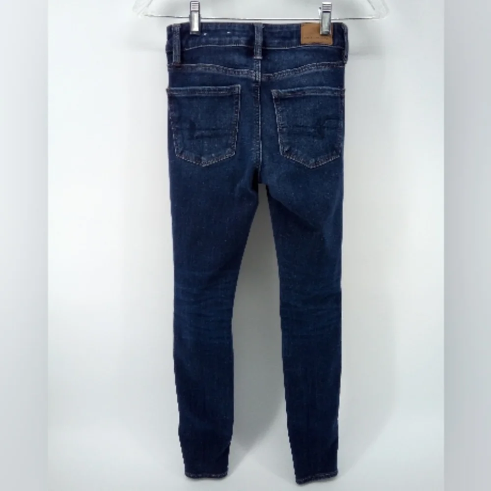 American Eagle Hi-Rise Jegging 2018 Distressed Blue Denim Jeans Cotton Short 00
